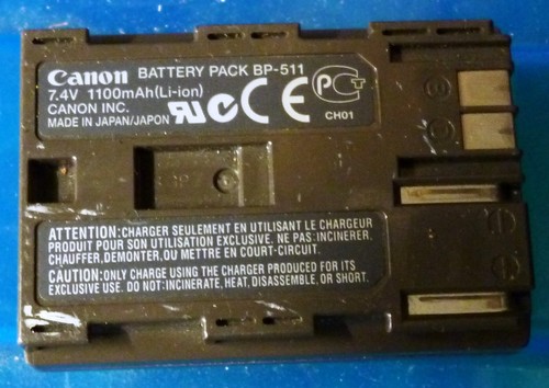 Canon 511 batteria 1100mah - bp-511,